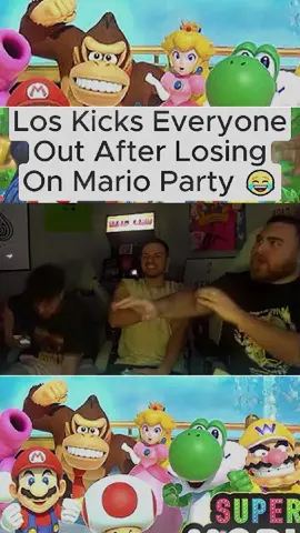 Los Kicks Everyone Out After He Lost On Mario Party #marioparty #lospollostvmoments #lospollostv #funny #fyp #tiktok #mario