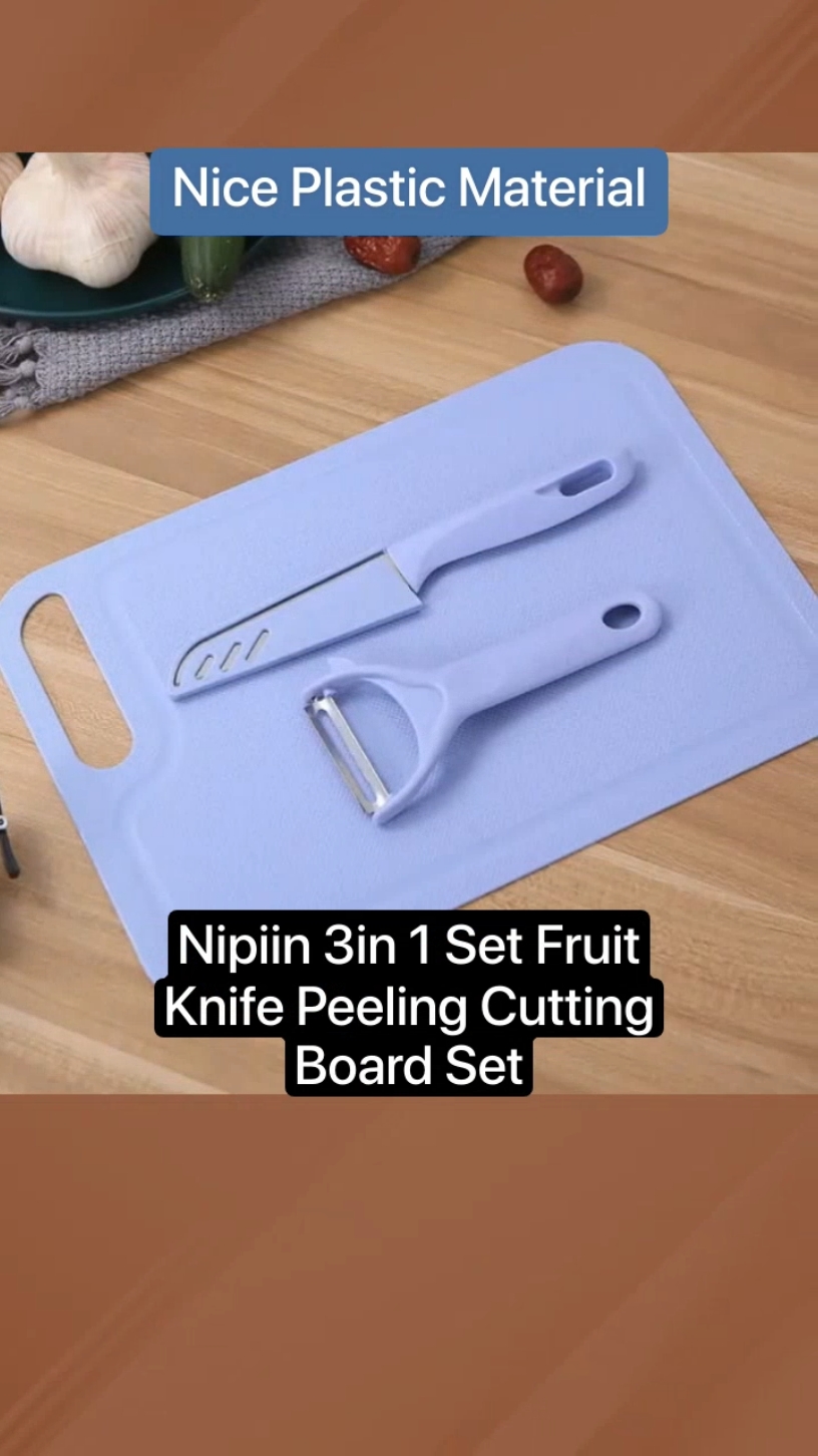 Nipiin 3in 1 Set Fruit Knife Peeling Cutting Board Set #sale #cuttingboard 
