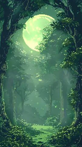 Pixel Art Moonlit Enchanted Forest #pixelart #nature #naturevibes #fypage #wallpaper #midjourney #livewallpapers4k 