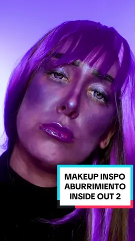 ¿Cuántos de vosotrxs os sentís representados por #ennui ?💜🔥 Ahora en verano, espero que no os aburrais muchooo🥹💪🏻#makeupartist #makeup #annersite #insideout #disneyspain #disney #insideout2 #intensamente2 #delreves2 