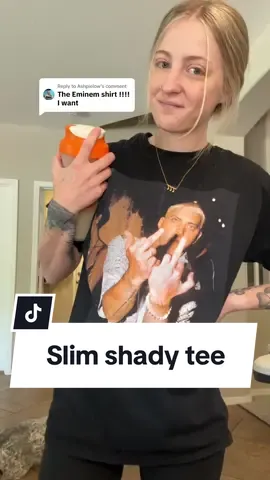 Replying to @Ashpielow size UP one. Im glad i did. Im normally a small and got a medium and it fits smaller. I absolutely love this shirt 😎🖤 #slimshady #rapgod #tshirt #TikTokShopDealsforyoudays #dealsforyoudays #ttsacl 