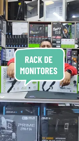 RE-INGRESO 🚨  rack de monitores para uno y también ahora para dos monitores, ellos te ofrecen flexibilidad y estabilidad mejorando tu espacio de trabajo 🖥️🔝 #gaming #cyberplaza #GamerGirl #foryou #gamingworld #fyp #GamingOnTikTok #monitorgamer #rack #monitores #gamers #gamertips 