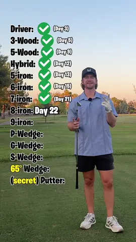 Day 22 of making a par with every golf club! Finally took down the old 7 iron, that was a battle! #golf 