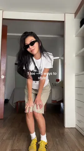 1 @BSTCLOTH baby tee, 3 summer fits — which one do you like the most? use my code masha15 to get 15% off #summeroutfits #fashiontok #styleinspo #outfitideas 