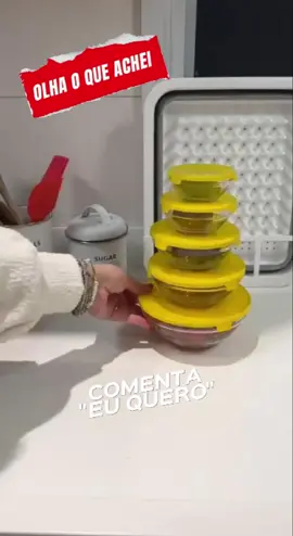 Conjunto Tigela de Vidro 05 peças  📣Gostou? Comenta 