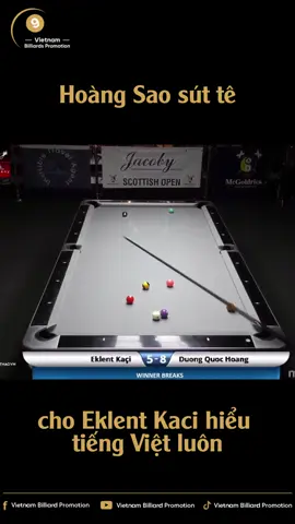Hoàng Sao nhảy bi cho Eklent Kaci hiểu luôn tiếng Việt!!! #vietnambilliardspromotion #billiards#bida #hoangsao