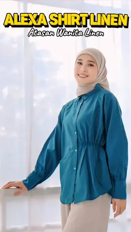 VELMO Alexa Shirt Linen #shirt #shirtlinen #atasanwanita #atasanlinen #blouse #blouselinenpremium #linen 