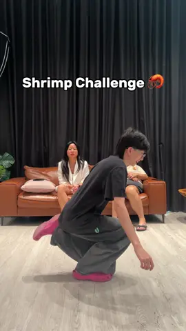 We’re just not the athletic type 🥲 #wahbananamini #shrimpchallenge 