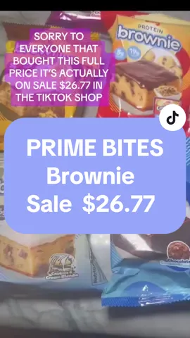 🏃‍♂️ Get them while the’yre on sale!!! #primebrowniebites #dealsforyoudays #brownie #GymTok #protein 
