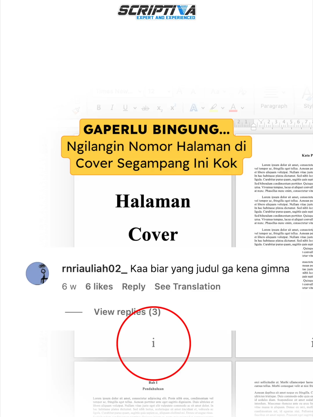 Udah bikin nomor halaman ribet, eh ternyata covernya juga ada nomor halamannya? Gini loh cara ilangin nomor halaman di cover tesismu🤗 #mentoringsampaiwisuda#scriptiva#tesisjogja#jasatesis#jasaolahdata#jasaspss#jasaparafrase#konsultasitesisjogja#disertasi#mahasiswaakhir#sidangakhir#edufact#mswordshortcuts#mswordtipsandtricks#microsoftwordskills#tivatips#penulisan#penelitian#karyailmiah