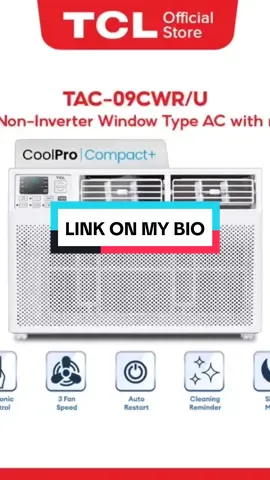 TCL Aircon Window Type 1.0hp -TAC-09CWR/U Link on my Bio u can message me po if u r interested to buy this item for the discount #tcl #aircon #fyp 