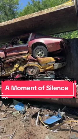 At least the music is good🤘🏻 #fyp #junkyard #scrapyard #carcrushing #overbuiltcrusher #komatsu #linderindustrailmachinery #rusty #rusty #classiccars #crushedcars #chevynova #chevytrucks #elcamino #asmr 