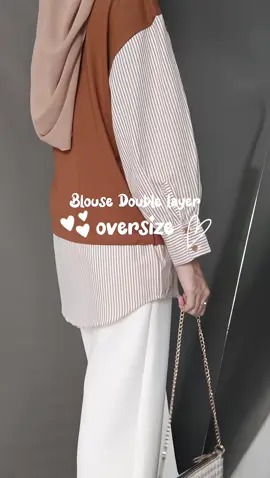 cocok bgt buat kalian yg suka blouse layer👌🏻 #blouse #blousewanita #oversize  #outfitideas #foryou #qrprojectid 