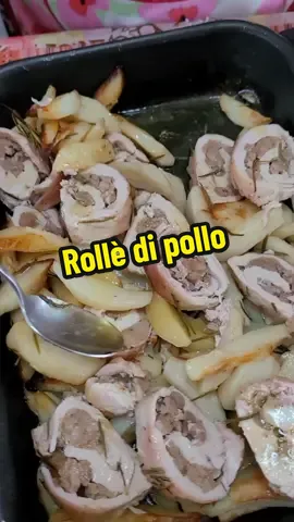 Rollè di pollo: un'esplosione di sapori da portare in tavola 🫶  📌Ingredienti:  700g petti di pollo  10g di burro  4 salsicce a pezzi  1 spolverata di pepe  qb olio extravergine  1 bicchierino di vino bianco  1 rametto di rosmarino  📍1,200kg di patate  1 rametto di rosmarino  qb sale  qb olio extravergine  #piattoriccomicificco  #lacucinadigilda  #ricettafacile  #cucinareconamore  #ricettadelgiorno 