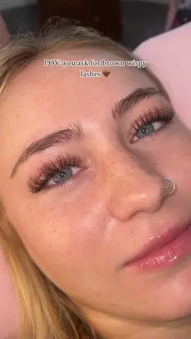 Brown wispy angel lashes for my gorgeous client 🤎👼🏽✨ Using @Lashes From Hols 🤎 #lashes #lashextensions #lashtech #lashartist #lashbusiness #brownlashes #brownlashesextensions #angellashes #wispylashes #naturallashes #naturallashextensions #lashfyp #lashfeed #lashinspo #lashtiktok #lashclients #fyp #foryou 