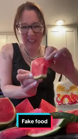 What is wrong with the fake food in use?🤨🤔#usa #tiktok #flypシ #fake #mysteryfood #america #weird #creepy 