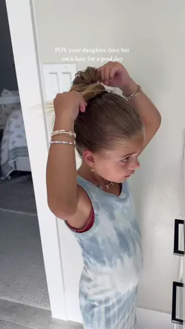 In honor of her bday TODAY… she does her own hair 🥹👏🏻🎉 #hairtutorial #hairstyle #hairtok #viralhair  #toddlersoftiktok #heatlesshair #easyhairstyles #schoolhairstyles #trending #hairideas #hairinspo #Lifestyle #MomsofTikTok #trending #shorthair #kidshairstyles #slickedhairstyles #youngmom #cleangirlaesthetic #relatable  