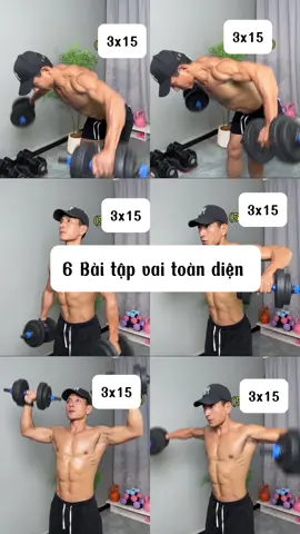 6 Bài tập bai toàn diện cho nam #gym #gymer #tapvai #hitfit 