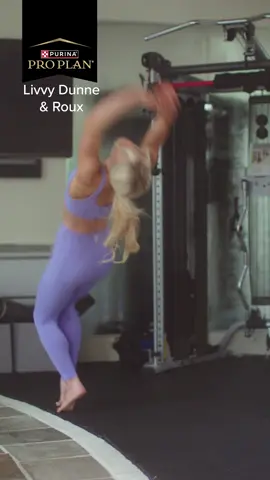 #ad @Olivia Dunne values every minute she gets to spend with her pup Roux! In order to enjoy an active lifestyle together, Livvy trusts Purina Pro Plan Sport to fuel her pup with the best daily nutrients🤸🐶 #FueledBy @Purina ProPlan 