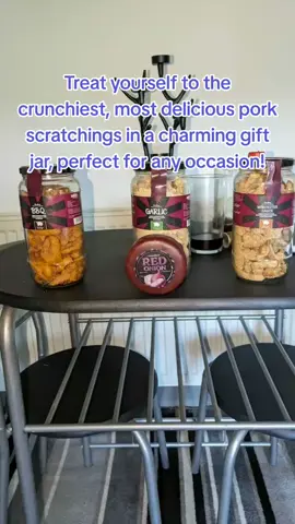 #ad Don’t forget to use tiktok vouchers,Treat yourself to the crunchiest, most delicious pork scratchings in a charming gift jar, perfect for any occasion! #porkscratchings 