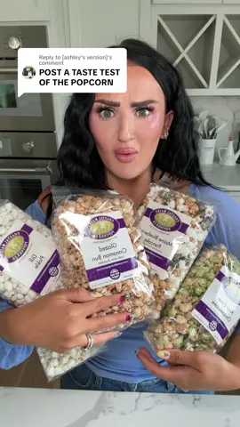 Replying to @[ashley’s version] THIS IS THE SECOND BEST THING IVE EVER PUT IN MY MOUTH 😭😭🔥🔥🔥 #popcorn #food #tastetest @coastal_maine_popcorn support this small business! 