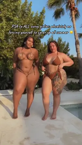 Ins This Summer: ✅ Leveling up our summer body confidence ✅ Letting the sun kiss more of our body ✅ Wearing the 2-Piece Bikini ☀️🫶 #plussizeconfidence #plussizetiktok #plussizeswimwear 