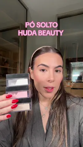 defensora do pó solto da HUDA BEAUTY 🩷 a cor que eu usei é a POUND CAKE!  #foyoryoupage #viral #foyor #hudabeauty @Huda Beauty 