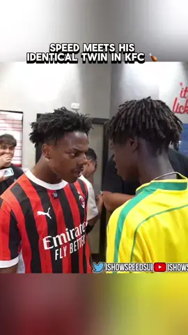 Speed meets his identical twin in KFC #speed #ishowspeed #stream 