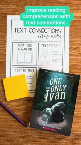 Use this fun activity to teach students how to make text connections! You can laminate the template and use it all year!  Making authentic connections with the text promotes critical thinking, deepens understanding, and increases the probability of retention.  Download this activity today! Find it in my TpT store (Literacy in Focus) or message me for the link.  #textconnections #readingcomprehension #readingstrategy #teacherlife 