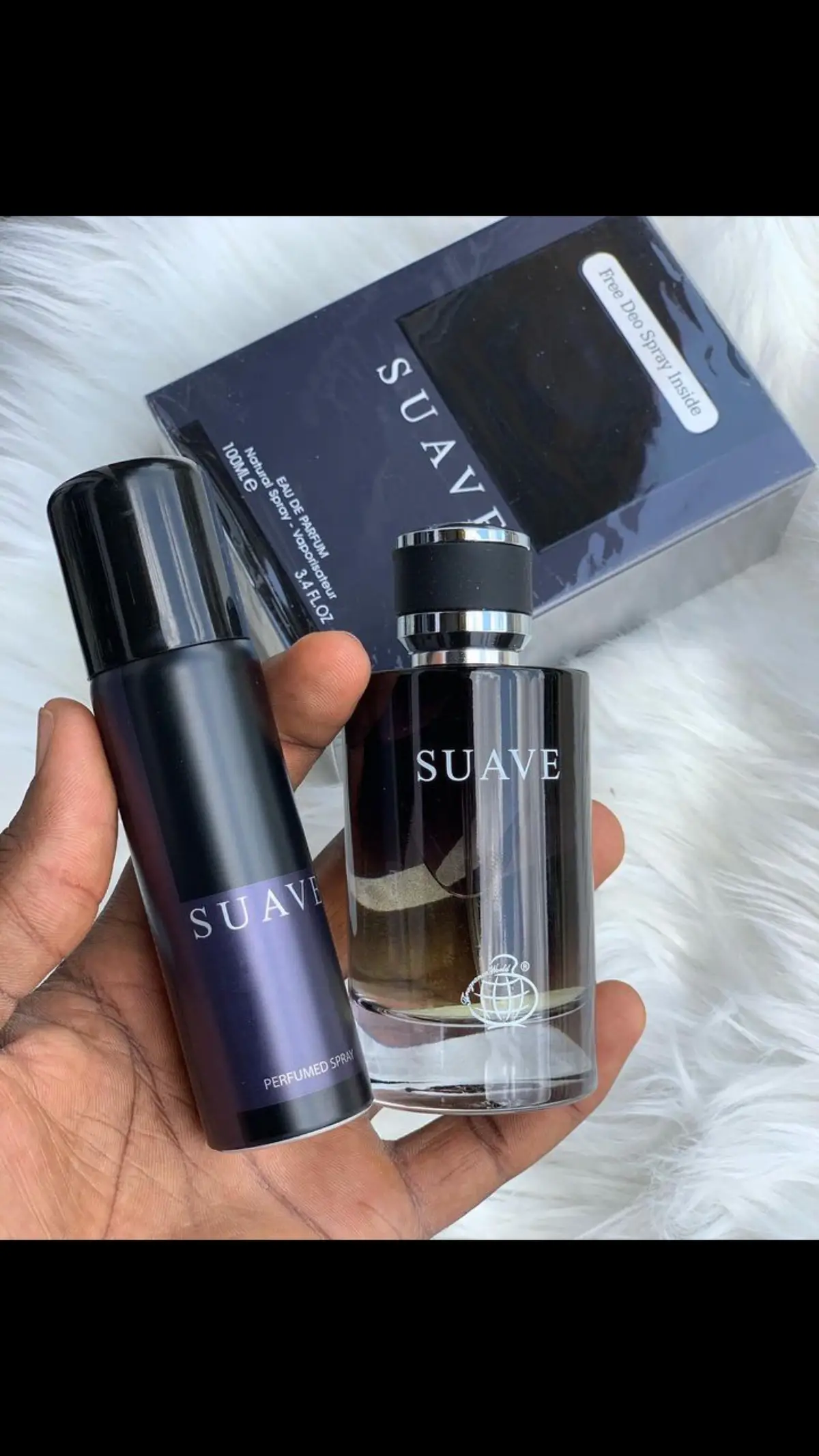 Suave by fragrance world ! Undeniably male with strong sillage and projection, SUAVE  is a woody aromatic fragrance for men.  Top notes :  orange, raspberry and caramel; middle notes are violet, patchouli, rose, jasmine and olibanum; base notes are amber, musk, and vanilla. Long lasting fragrance  100ml Price:14000 Send us a DM here or WhatsApp 081000564612 to order! 📍Leia's Essence All rights to the content belong to the original owners. This post is to promote our business. #fragranceworldperfumes #suaveperfume #fyp #wholesaleperfume #wholesaleperfumeinportharcourt #perfumewholesaler #perfumewholesalenaija #viral #aesthetic 
