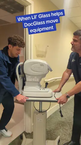 Father and son at it again.  #work #eyedoctor #family #humor #friends #pivot #Ross #healthcare #funny #equipment #stlukeseye #fypシ゚viral #foryoupage 