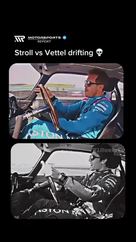 This wasn’t fair 😂 #f1 #sebastianvettel #lancestroll #astonmartin #drift 
