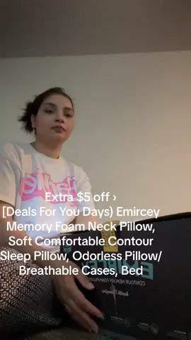 Extra $5 off › [Deals For You Days) Emircey Memory Foam Neck Pillow, Soft Comfortable Contour Sleep Pillow, Odorless Pillow/Breathable Cases, Bed#TikTokShop 