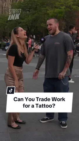 Can You Trade Work for a Tattoo? Justin shows off his many tattoos and talks about how he trades his skills as an artist for tattoos. #tattoo #tattoos #tattootiktok #ink #inked #abstracttattoo #streetinterview #streetink #nyc #newyorkcity @Melody Methakul @real.rachel.green 