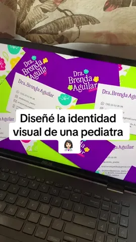 Resultado de la identidad visual que diseñé para una pediatra 👩🏻‍⚕️💜 #identidadvisual #logotipo #branding #diseñografico #pediatra 
