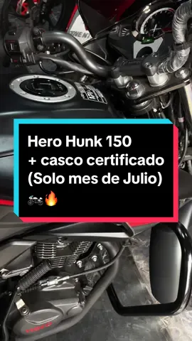 Llevare tu Hero hunk 150  mas casco certificado solo por fiestas patrias ‼️🇵🇪  #enerlibmotos #herohunk150 #motosperu 