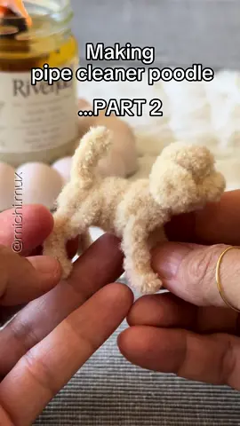 PART 2 of making a pipe cleaner poodle #pipecleanerart #miniaturepoodle #DIY #craft #miniature 