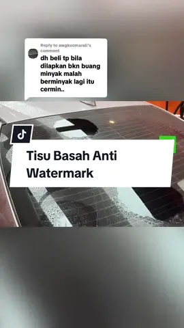 Replying to @awgkuomarali  Tisu basah wet wipes khas untuk cermin buang kesan minyak dan watermark . Glass Oil Film Remover Wipes Glass Car Window Cleaner Windshields Cleaner Wipes Glass Car Window Cleaner Remover Car Glass  hard glass decontamination traceless oil film clean fast rainproof Lap Penanggal Filem Minyak, Bahan Kaca . #oilremoval #watermarkremoval #carcleaning #nowatermark #wetwipes #cleaningwipes ‎1w ago