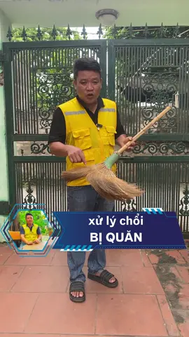 Mẹo hay với cái chổi. #linhdentrainghiem #xulychoi #choiquetnha #kocnet 