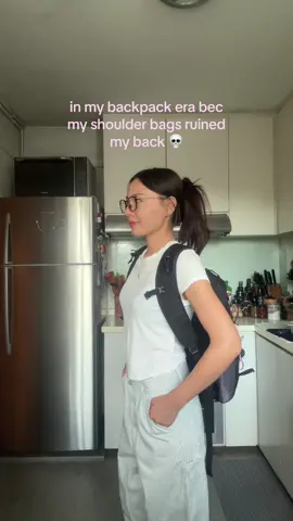 thank u intern for making me get a work backpack 🎒🎒🎒 . . #thisisneverthat #backpack #ootd #fit 