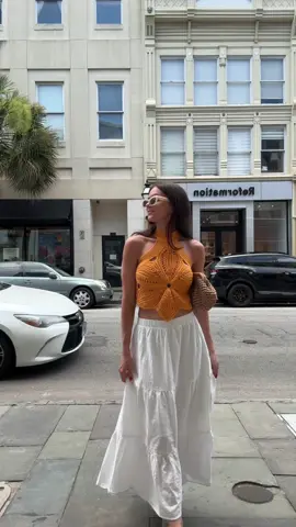 downtown shopping fit 🧡 #OOTD #outfit #summeroutfit 