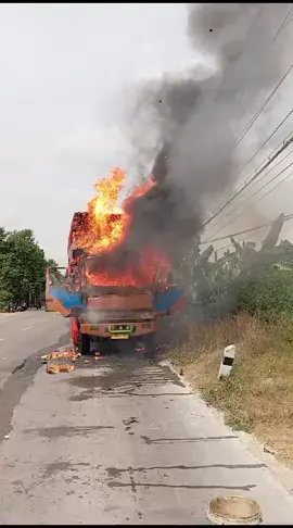 Truk Fuso Bermuatan Mi Instan Terbakar Di Jalan Bojonegoro - Padangan.  BOJONEGORO, INFOKITANEWS.COM - Nasip naas dialami oleh Wahono (59), warga Desa Karangtengah, RT 04, RW 11, Kecamatan Ngawi, Kabupaten Ngawi, Jawa Timur, sopir truk fuso bernomer polisi B-9247- El.  Pasalnya ketika menunaikan tugasnya, truk fuso yang dikemudikan tiba-tiba terbakar di jalur Bojonegoro - Padangan tepatnya Di Desa Ngulanan, Kecamatan Dander, Bojonegoro.  Dikatakan Kapolsek Dander, IPTU Warsito, peristiwa tersebut terjadi pada hari Ini, Rabu, 10 Juli 2024, Sekira Pukul 12.45 WIB. Saat itu pengemudi truk Fuso berhenti untuk mengecek tekanan ban dan tali muatan, namun tiba - tiba terlihat kepulan asap yang keluar dari dalam kabin truk.  “Tiba-tiba kabin terbakar dan langsung membakar sebagian muatan, kemudian saksi menghubungi damkar untuk memadamkan api.” ucapnya,  Atas peristiwa itu, lanjut Kapolsek, tidak mengakibatkan adanya korban jiwa, hanya saja menyebabkan kerugian material senilai kurang lebih Rp 30.000.000,. #bojonegoro #bojonegoro_jawatimur #bojonegoro24jam #bojonegoropride #bojonegorohits #fyp #fypシ #fypシ゚viral #info #kita 