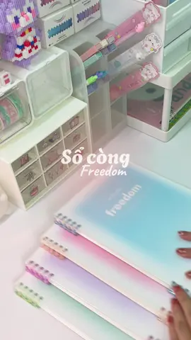 Mẫu sổ còng Freedom màu pastel bán chạy nhà Ez Decor #ezdecor #pastel #decoration #stationery #decor 