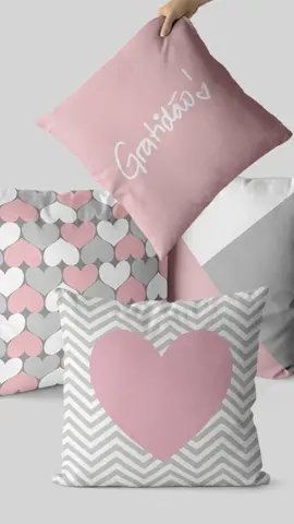 Achadinho incrível da Shopee 😍 *PROMOÇÃO* kit 4 capas de almofada GRATIdÃO rosa e cinza  Link na bio e nos comentários! #achadosshopee #decoracao #shopee 