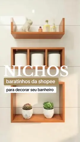Achei na shopee a decoração perfeita e baratinha para meu banheiro 🧡 Comenta quero que te envio o link 😉 #nichos #nichosdecorativos #banheirodecorado #decoracao 