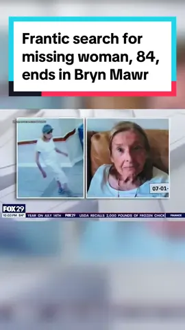 The search for 84-year-old Nadine Beech ended tragically when she was found dead in Bryn Mawr #fox29 #search #tragedy #found #seniorcitizen #missing 