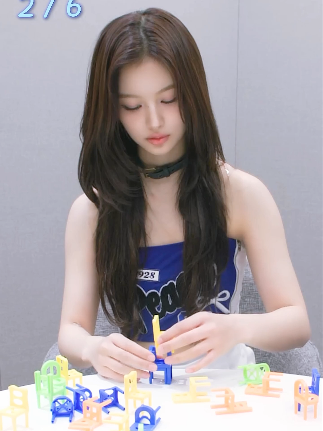 Sullyoon Stacking Chairs is too Cute #sullyoon #nmixx #cute #fyp #kpop @nmixx_official