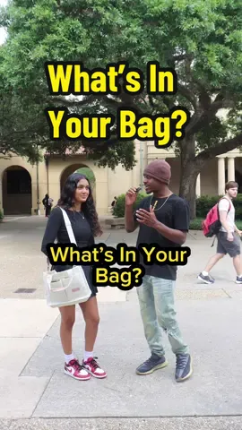 What’s in your bag? #trivia #college #interview 