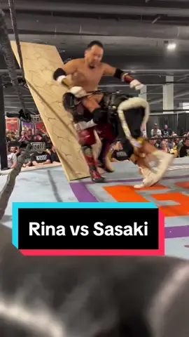 Rina Yamashita plants Takashi Sasaki through a b-wired board at GCW’s ‘Homecoming Night 1’, Showboat Hotel-Atlantic City, NJ, Summer 2023 #gamechangerwrestling #gcw #gcwwrestling #indywrestling #independentwrestling #deathmatch #prowrestling #prowrestlingtiktok #wrestling #hardcorewrestling #WWE #WrestleMania #aew #nickgage #joeyjanela #womenswrestling #lucha 