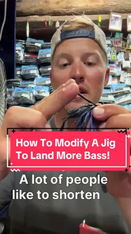 How to modify a jig to land more bass #bass #fishinglife #fishingtiktoks #fishingtips #bassfishing #fypage #fishing #fisherman #fishtok 